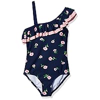 Girls' Morgan Floral Ruffle 1-Shoulder 1-Piece Swimsuit