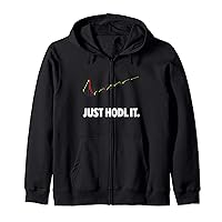 Just Hodl it, Crypto Shirt, cryptocurrency, bitcoin, doge Zip Hoodie