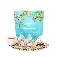 Organic Ashwagandha herbal tea with Adaptogen for immune support & stress management | Blend of dandelion, chaga & Ashwagandha | No additives - 15 Tea Bags