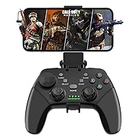 WirelessMobile Gaming Controller Gamepad for iPhone/iOS/Android/PC/Steam Deck Gamepad with Phone Holder, Turbo, Joystick for iPhone 15/14/13/iPad/Android/Samsung/Tablet, Call of Duty, Direct Play