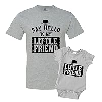 Say Hello to My Little Friend Shirts Matching Father Son Shirts Bodysuit Clothing