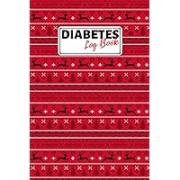 Diabetes Log Book: Daily and Weekly Glucose Tracker for Girls, Men & Women - Record Monitor Blood Sugar Levels (Before & After) - A Small Discreet ... - Christmas Red Cover Book (Notebook, Diary)