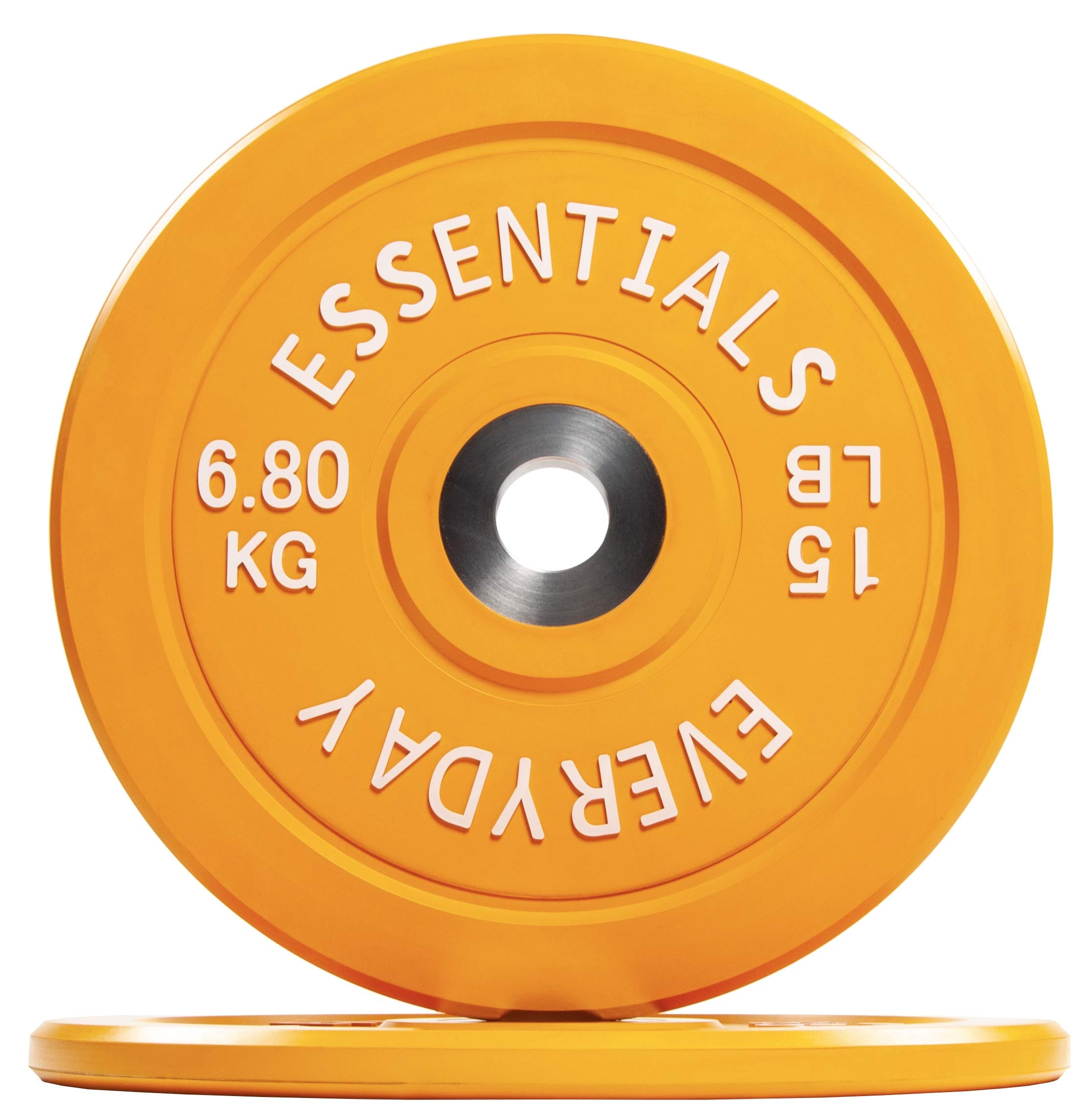 BalanceFrom Everyday Essentials Color Coded Olympic Bumper Plate Weight Plate with Steel Hub, Pairs or Sets