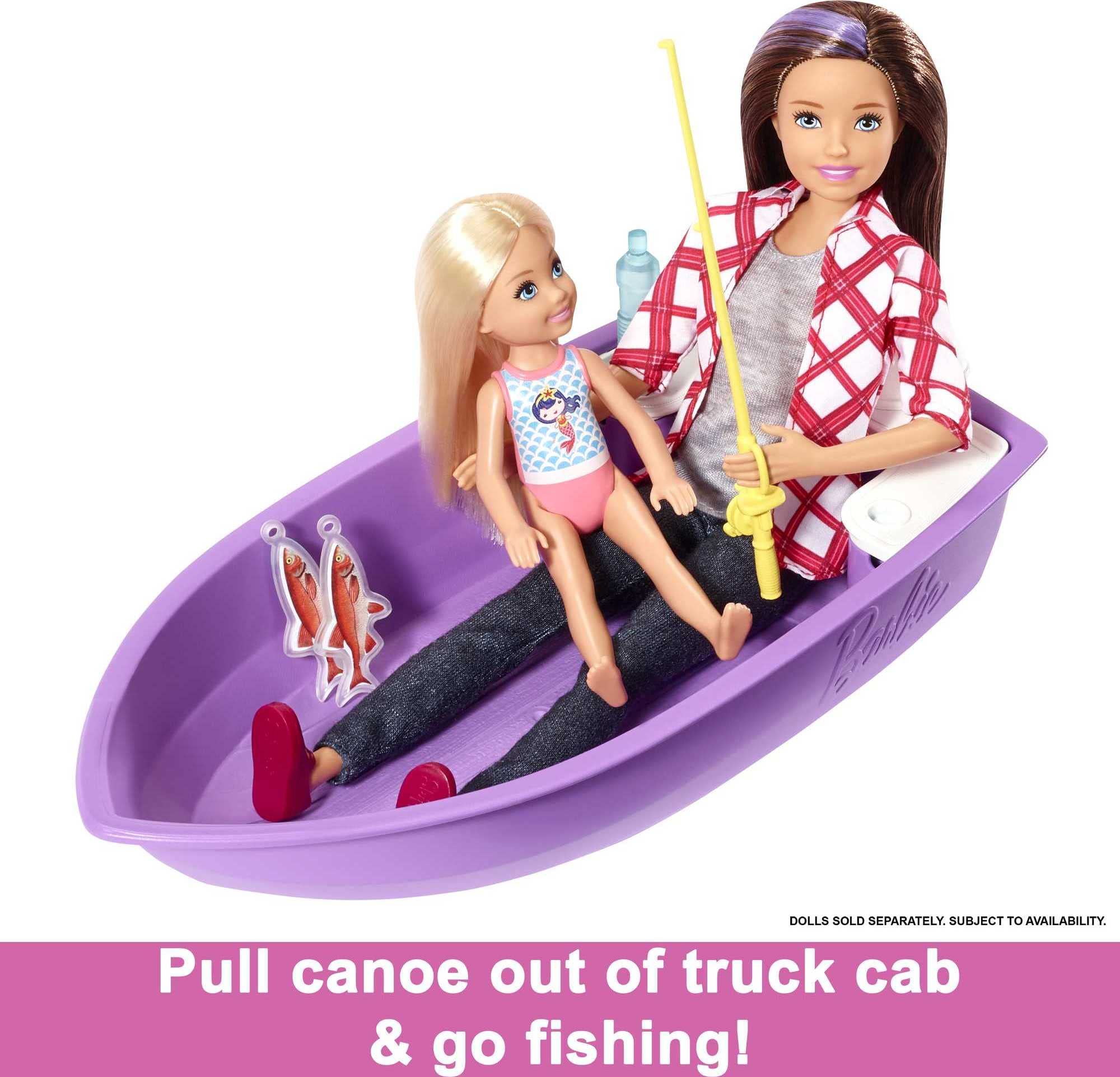 Barbie Camper Playset, 3-In-1 Dreamcamper with Pool and 50 Accessories, Transforms Into Truck, Boat and House (Amazon Exclusive)