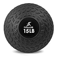 Slam Medicine Balls 5, 10, 15, 20, 25, 30, 50lbs Smooth and Tread Textured Grip Dead Weight Balls for Strength and Conditioning Exercises, Cardio and Core Workouts