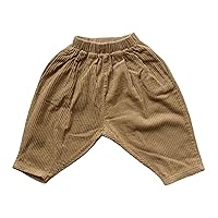 Toddler Boy Girl Corduroy with Elastic Solid Color Casual Pants Size 5t Boys Clothes 12-18 Month Boy Pants