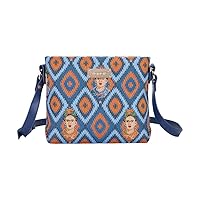 Signare Tapestry Crossbody Bag Shoulder Purse for Women In Mexican Folk Art Design (XB02-FKICON)