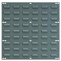 Akro-Mils 30618 Heavy Duty Wall Mount Garage Storage Steel Louvered Panel | Wall Storage Bin Hanging Organizer System for AkroBins, 18-Inch W x 19-Inch H, Grey, 4 Pack