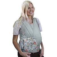Boppy Baby Carrier - ComfyHug, Blue Floral, Hardware-Free Hybrid Wrap, 2 Carrying Positions, 0m+ 5-20lbs, Size Inclusive, Infant Carrier for Bonding
