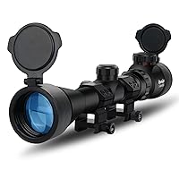 BESTSIGHT 3-9X40 Rifle Scope,Red & Green Illumination System,Rangefinder Reticle Riflescope for Hunting with 20mm