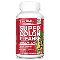Health Plus Super Colon Cleanse Laxative, 530 Milligrams, 120 Count (Pack of 1)