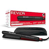 Revlon Smoothstay Coconut Oil-Infused Hair Straightener (25mm Triple-Coated Ceramic Plates, Floating Plates with Rounded Edges, Customizable Temperature up to 235°C, Travel Pouch Included) RVST2211P