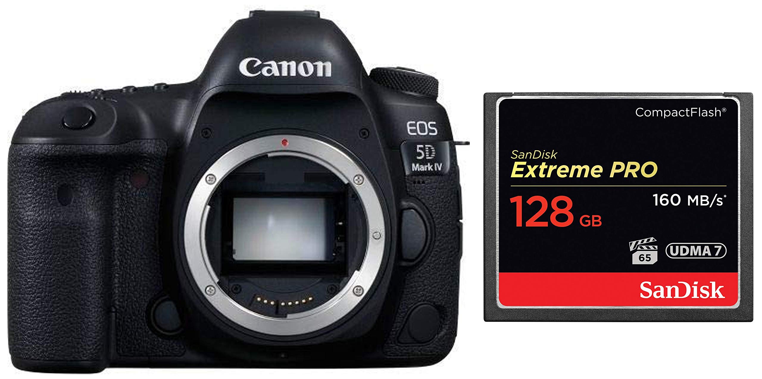 Canon EOS 5D Mark IV Full Frame Digital SLR Camera Body with 128GB CompactFlash Memory Card