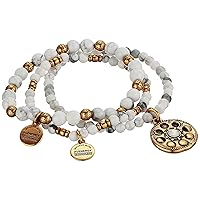 Alex and Ani Lunar Phase Stretch Set of 3 Stretch Bracelet Rose Gold One Size