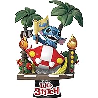 Beast Kingdom Lilo & Stitch: Stitch Racing Car DS-108 D-Stage 6-Inch Statue, Multicolor