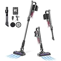 IRIS USA Power Brush Cordless Stick Vacuum for Low-profile Carpet Rugs and Hard Floors, 4-in-1 Attachments, 9000Pa Suction LED Indicator, 60K RPM 35 Min Runtime Battery, Pet Hair Cleaner