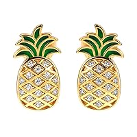Pineapple Earrings for Girls 925 Sterling Silver Hypoallergenic Fruit Stud Earrings Jewelry Gifts for Women Teens Girls