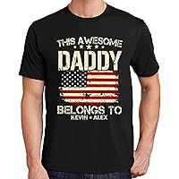This Awesome Dad Belongs to Shirt, Personalized Gift for Dad, Daddy, Husband, Fathers Day, Birthday from Wife, Son, Daughter