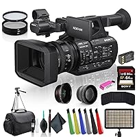 Sony PXW-Z190V 4K XDCAM Camcorder PXW-Z190V with Close Up Diopters, Tripod, Padded Case, LED Light, 64GB Memory Card and and More Advanced Bundle