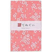 irodori Japanese Traditional Towel Tenugui Falling Cherry Blossoms 12.99 x 34.64 in with Tenugui Iroha (English Manual)