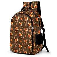 Cute Ostrich Bird Laptop Backpack Durable Computer Shoulder Bag Business Work Bag Camping Travel Daypack
