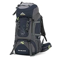 HUIOP Hiking Backpack, 70L Camping Hiking Backpack Large Capacity Mountaineering Pack Waterproof Travel Backpack