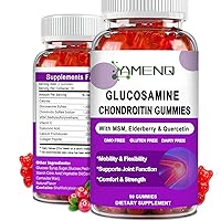 Extra Strength Glucosamine Chondroitin Gummies with MSN,Hyaluronic Acid & Collagen Cranberry Joint Support Gummies -Flexibility &Joint Health Supplement for Women Men -60Ct