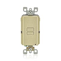 Leviton Blank Face AFCI, 20 Amp, Self Test, LED Indicator Light, Provides AFCI Protection where an Outlet is not Needed, AFRBF-I, Ivory