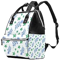 Bluebonnet Flowers Pattern Diaper Bag Backpack Baby Nappy Changing Bags Multi Function Large Capacity Travel Bag