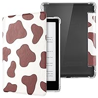 CoBak Case for Kindle Paperwhite - New PU Leather Cover and Clear Soft Silicone Back Cover with Auto Sleep Wake Feature for Kindle Paperwhite Signature Edition (6.8
