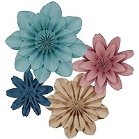 Teacher Created Resources Calming Colors Paper Flowers Premade Decorations for Party Photo Backdrops, Classrooms Walls, Showers and Birthday Celebrations (TCR8349)