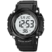 kieyeeno Mens Waterproof 50M Wrist Watch with Alarm Clock Timer Stopwatch 12/24 Hours Backlight
