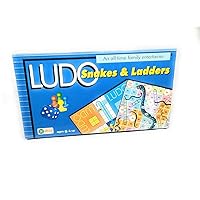 Ludo, Snakes & Ladders Best Size Laminated Hard Board Family Entertainer (Blue)