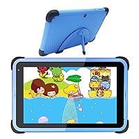 CWOWDEFU Kids Tablet 7 Inch,Android WiFi Tablet for Children,IPS HD Screen,2GB RAM 32GB ROM TF Up to 128GB,2MP+5MP,Parental Control,Kid-Proof Case with Stand,Blue