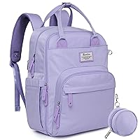 RUVALINO Diaper Bag Backpack, Multifunction Travel Back Pack Maternity Baby Changing Bags, Diaper Changing Totes, Waterproof and Stylish, Taro Purple