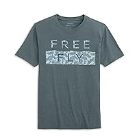 Free Fly Youth Wave Camo Tee - Graphic Tee for Kids - Ultra-Soft Cotton-Blend T-Shirt