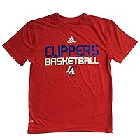 adidas Los Angeles Clippers Youth Speedwick Performance Shirt (Small) Red