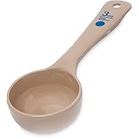 Carlisle FoodService Products Measure Miser Plastic Measuring Spoon with Short Handle, 3 Ounces, Beige
