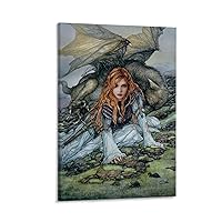 Arantza Sestayo Spanish Painter Illustrator Fantasy Classic Painting Art Poster (8) Canvas Painting Posters And Prints Wall Art Pictures for Living Room Bedroom Decor 08x12inch(20x30cm) Frame-style