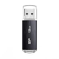 128GB Silicone Power USB Flash Drive SC128GBUF3B02V1KJ5 USB 3.2 Gen1 (USB3.1 Gen1 / USB3.0) Flash Drive with Hairline Finish