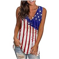 Womens Tank Tops Floral Printed Sleeveless V Neck Tops Sexy Workout Oversized T Shirts for Women
