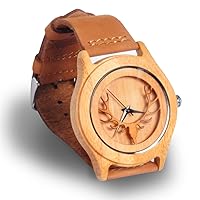 TB-H Luxury Wooden Watches with Leather Quartz Watch