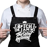 I Am the Secret Ingredient Funny Aprons Birthday Gifts for Men,Women,Husband, Brother, BBQ Chef Apron