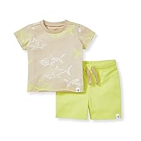 Burt's Bees Baby baby-boys Shirt and Pant Set, Top & Bottom Outfit Bundle, 100% Organic Cotton
