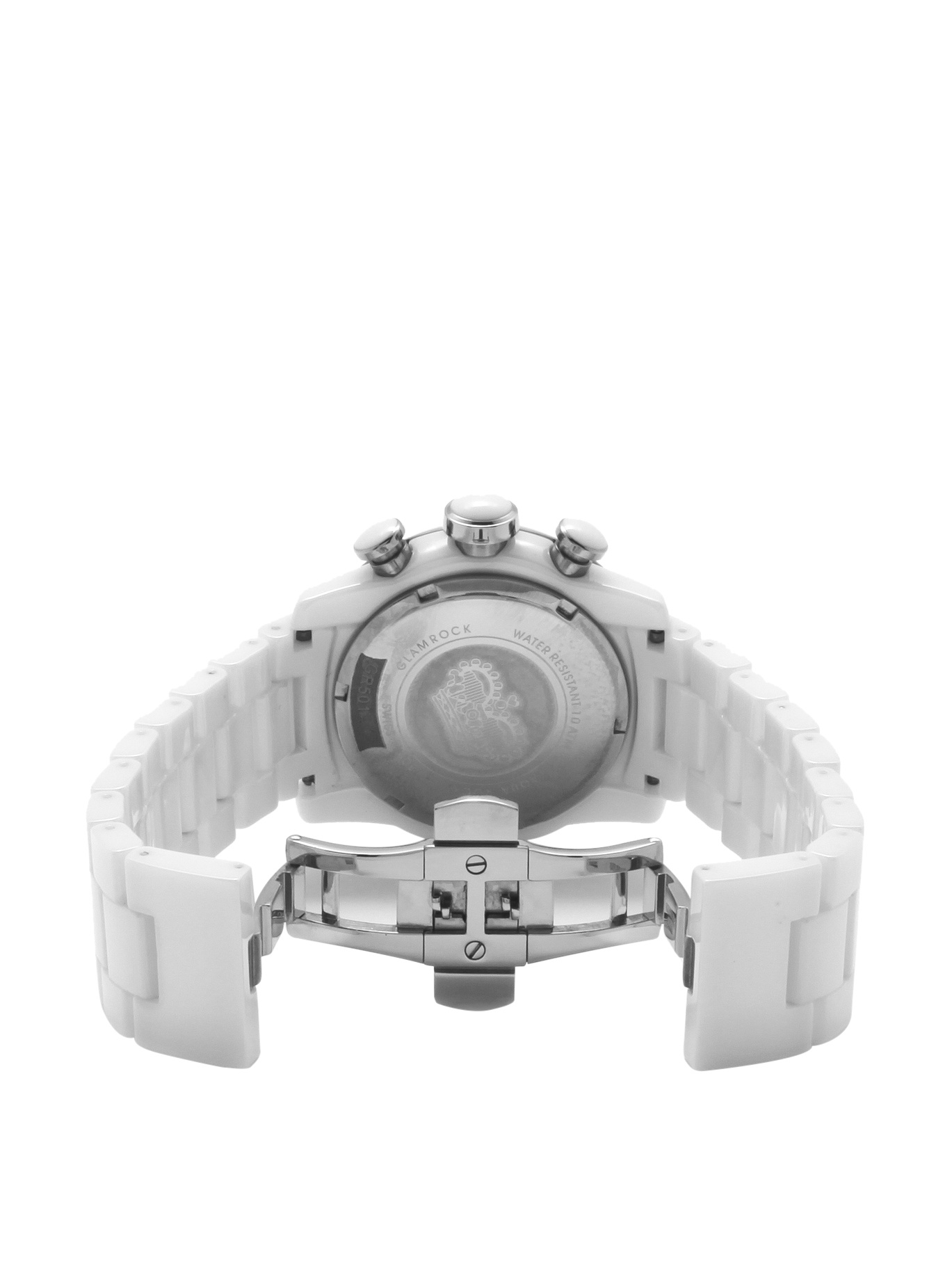 Glam Rock Women's GR50100 Aqua Rock White/Silver Ceramic Watch