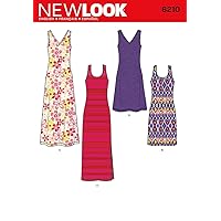 Simplicity Creative Patterns New Look 6210 Misses' Knit Dress in Two Lengths, A (10-12-14-16-18-20-22)