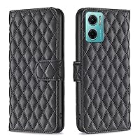 Case for Xiaomi Redmi 10 5G/Note 11E,Rhombus Lambskin Pattern Premium Leather Wallet Kickstand Flip Case Magnetic Clasp Cover