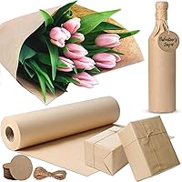 Brown Wrapping Paper, Craft Paper, Kraft Paper Roll 17.8x 1200(100'),  Gift