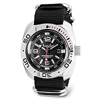 Vostok | Men's Amphibian Classic Automatic Self-Winding Russian Military Style Diver Watch | WR 200 m | Model 710640