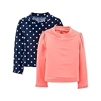 Simple Joys by Carter's Toddlers and Baby Girls' Assorted Rashguard Set, Pack of 2